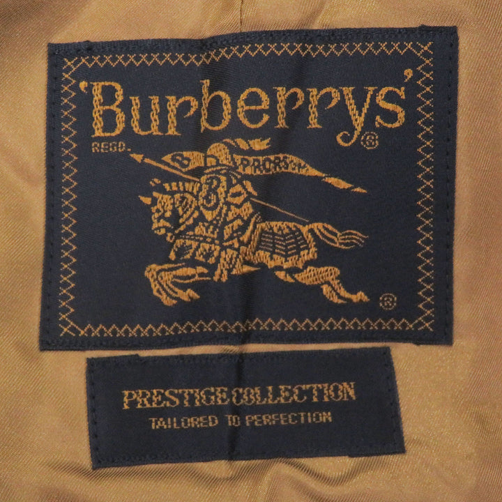 美品□Burberrys バーバリー ヴィンテージ シルク混 ノバチェック柄 カシミヤライナー付き ステンカラーコート スプリングコート 92-170