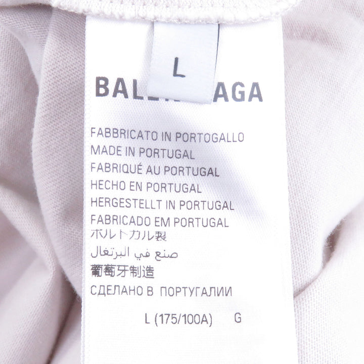 極美品□BALENCIAGA バレンシアガ 24SS 764235 コットン100％ VALENTINE CD T-Shirt 半袖Ｔシャツ カットソー グレー系 L 正規品 メンズ