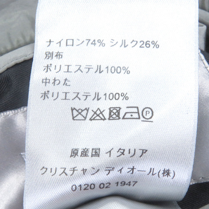 極美品□DIOR ディオール オム 183C432A5043 シルク混 オブリーク ロゴ総柄 リバーシブル ボンバージャケット グレー 46 伊製 正規品