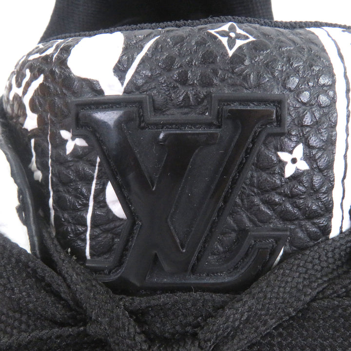極美品□LOUIS VUITTON ルイヴィトン 2022年製 LV トレイナーライン コミック レザー ローカットスニーカー ブラック イタリア製 7.5
