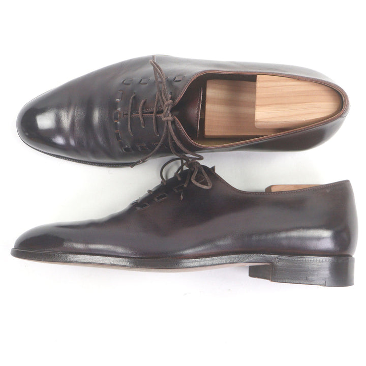 美品□Berluti ベルルッティ ラッソ レザー オルガ期 パティーヌ ドレスシューズ レースアップシューズ ブラウン 7.5 メンズ オススメ◎