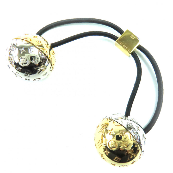 極美品◇LOUIS VUITTON ルイヴィトン 2021年製 M80266 シュシュ プラネットLV モノグラム ヘアアクセサリー 箱・保存袋付き イタリア製