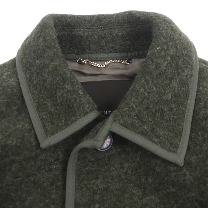 極美品▼MACKINTOSH LONDON マッキントッシュ ロンドン G1F-14-410-74 ウール65% ロゴ入ボタン スライバージャージーブルゾン 40 正規品