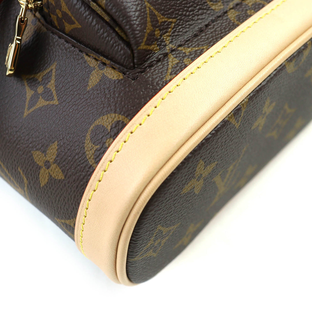 未使用品△LOUIS VUITTON ルイヴィトン M11199 モンスリ MINI モノグラム バックパック リュックサック デイパック 茶色 36 定価500500円