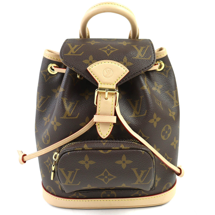 未使用品△LOUIS VUITTON ルイヴィトン M11199 モンスリ MINI モノグラム バックパック リュックサック デイパック 茶色 36 定価500500円