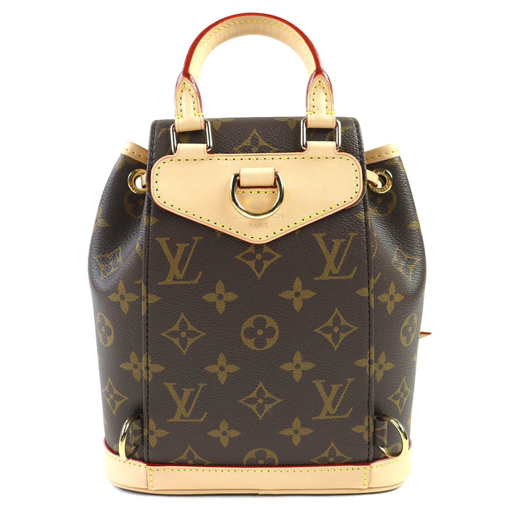 未使用品△LOUIS VUITTON ルイヴィトン M11199 モンスリ MINI モノグラム バックパック リュックサック デイパック 茶色 36 定価500500円