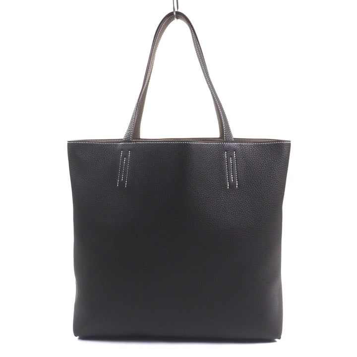 極美品▼HERMES エルメス ドゥブルセンス45 トリヨンクレマンス レザー エトゥープ エベヌ トートバッグ K刻印 保存袋付き 仏製　メンズ