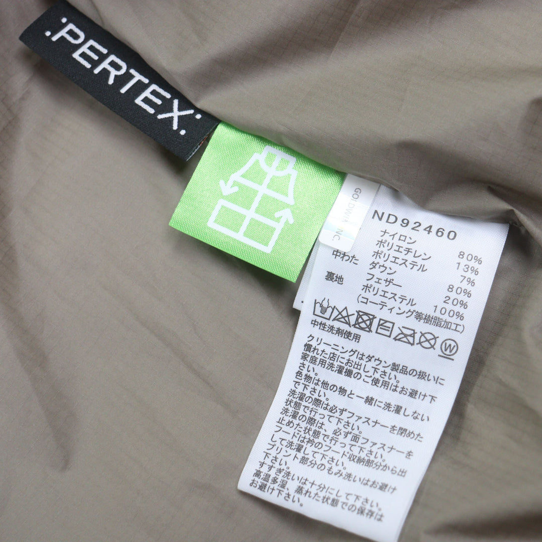 未使用品▼THE NORTH FACE ザ ノースフェイス ND92460 Enride Convertible Down Jacket PERTEX フード入 2WAY ダウンジャケット M 正規品
