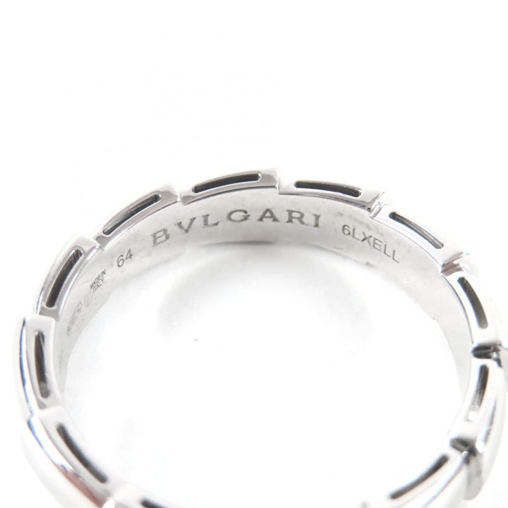極美品★BVLGARI ブルガリ ヴァイパーリング K18 750(WG)希少サイズ 指輪 シルバー 64（JP24号相当） イタリア製 重量8.8g メンズ