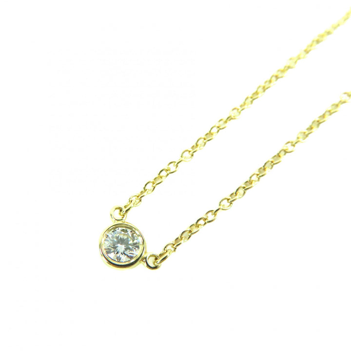 美品◇ティファニー バイザヤード エルサペレッティ K18 750YG ダイヤ0.05ct 枠直径約3.80mm ネックレス 重量1.79g 定価217800円 現行品