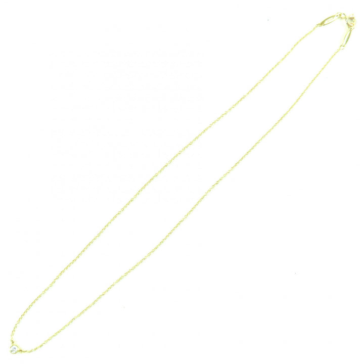 美品◇ティファニー バイザヤード エルサペレッティ K18 750YG ダイヤ0.05ct 枠直径約3.80mm ネックレス 重量1.79g 定価217800円 現行品