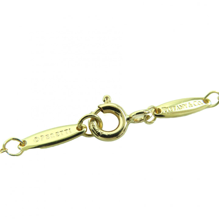 美品◇ティファニー バイザヤード エルサペレッティ K18 750YG ダイヤ0.05ct 枠直径約3.80mm ネックレス 重量1.79g 定価217800円 現行品
