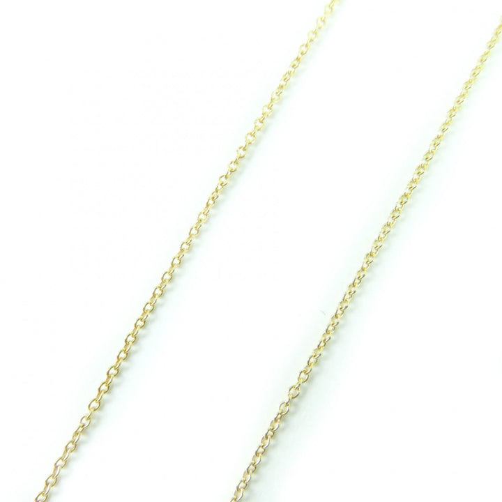 美品☆TIFFANY&amp;Co. ティファニー バイ ザ ヤード シングル ダイヤモンド ペンダント K18 750(YG) 枠直径約4.25mm 0.08ct 重量1.86g