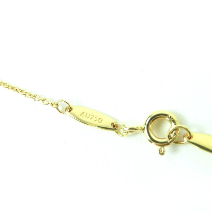 美品☆TIFFANY&amp;Co. ティファニー バイ ザ ヤード シングル ダイヤモンド ペンダント K18 750(YG) 枠直径約4.25mm 0.08ct 重量1.86g