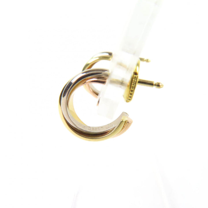 極美品☆Cartier カルティエ IQ8537 トリニティ ピアス 750(YG×PG×WG) イエローゴールド ピンクゴールド ホワイトゴールド 重量4.48g