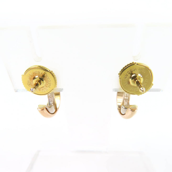 極美品☆Cartier カルティエ IQ8537 トリニティ ピアス 750(YG×PG×WG) イエローゴールド ピンクゴールド ホワイトゴールド 重量4.48g