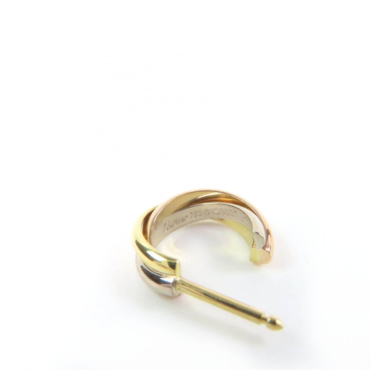 極美品☆Cartier カルティエ IQ8537 トリニティ ピアス 750(YG×PG×WG) イエローゴールド ピンクゴールド ホワイトゴールド 重量4.48g