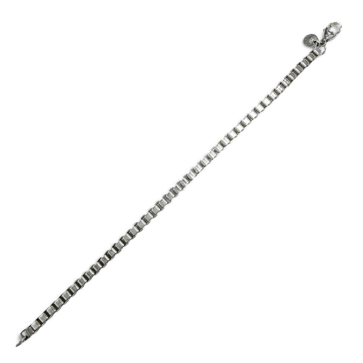 美品●TIFFANY&amp;Co. ティファニー ベネチアン 925 チェーン ブレスレット シルバー 重量16.5g メンズ 箱・保存袋付き