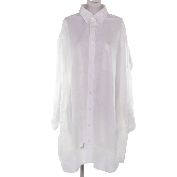 極美品◇Maison Margiela メゾンマルジェラ S29CT0972 コットン100％ シースルー レイヤード ロング長袖シャツ ワンピース 40 正規品