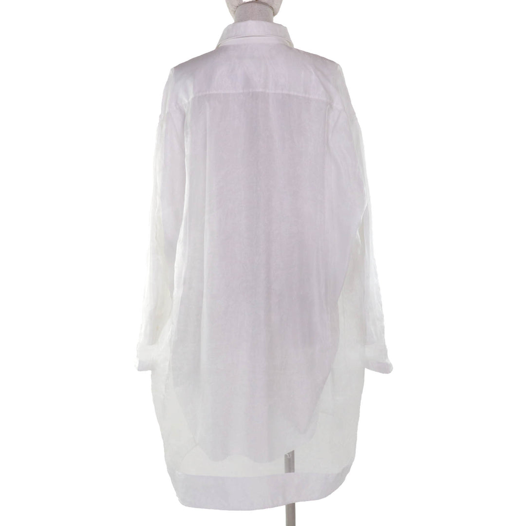 極美品◇Maison Margiela メゾンマルジェラ S29CT0972 コットン100％ シースルー レイヤード ロング長袖シャツ ワンピース 40 正規品