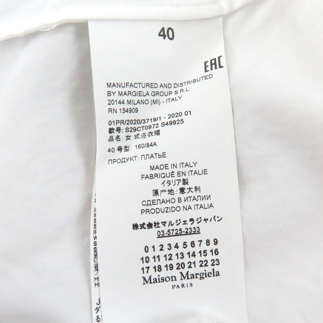 極美品◇Maison Margiela メゾンマルジェラ S29CT0972 コットン100％ シースルー レイヤード ロング長袖シャツ ワンピース 40 正規品