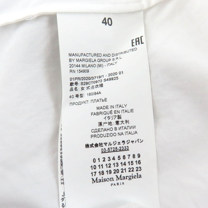 極美品◇Maison Margiela メゾンマルジェラ S29CT0972 コットン100％ シースルー レイヤード ロング長袖シャツ ワンピース 40 正規品