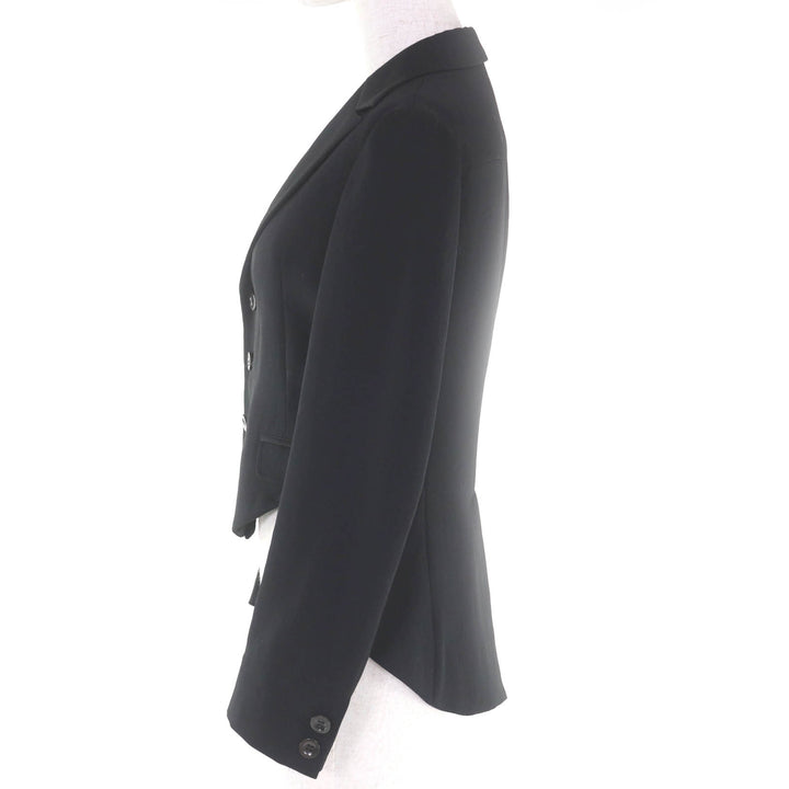 美品◇Ys Yohji Yamamoto ヨウジヤマモト 変形 ピークドラペル ウール100％ シングルジャケット テールジャケット ブラック 日本製 正規品