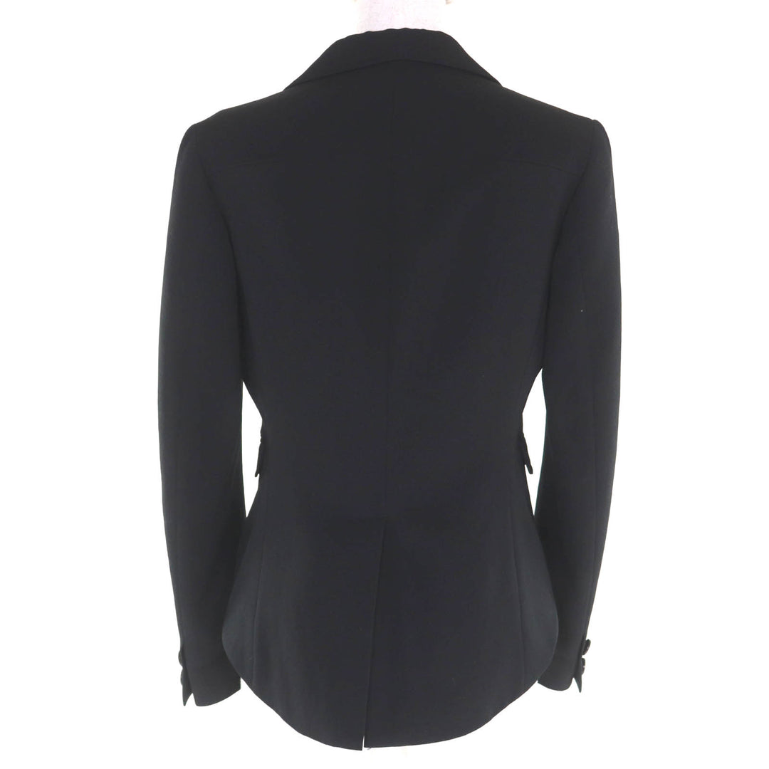 美品◇Ys Yohji Yamamoto ヨウジヤマモト 変形 ピークドラペル ウール100％ シングルジャケット テールジャケット ブラック 日本製 正規品