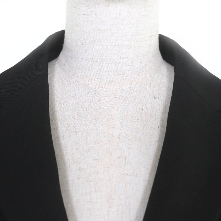 美品◇Ys Yohji Yamamoto ヨウジヤマモト 変形 ピークドラペル ウール100％ シングルジャケット テールジャケット ブラック 日本製 正規品