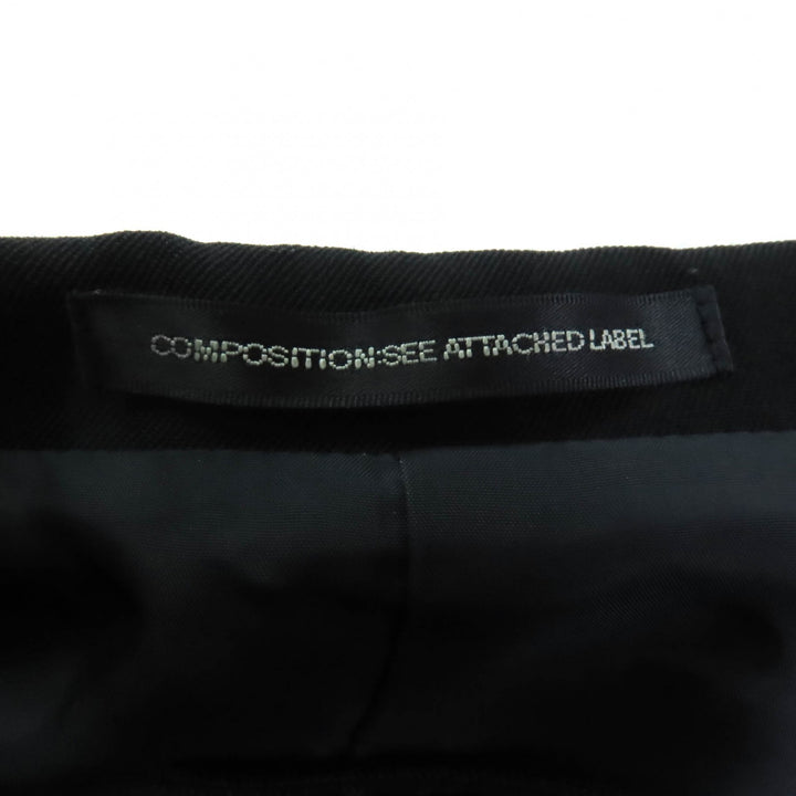 美品◇Ys Yohji Yamamoto ヨウジヤマモト 変形 ピークドラペル ウール100％ シングルジャケット テールジャケット ブラック 日本製 正規品