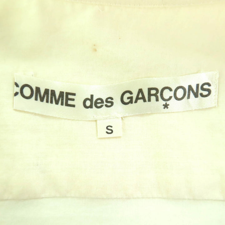 美品◇COMME des GARCONS コムデギャルソン コットン100％ ラウンドカラー 丸襟シャツ ブラウス アイボリー S 日本製 正規品 レディース