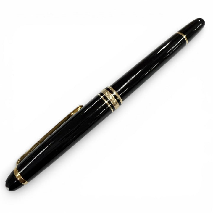 美品▼MONTBLANC モンブラン マイスターシュテュック クラシック ペン先14K Fニブ ホワイトスター 万年筆 ブラック ゴールド ドイツ製