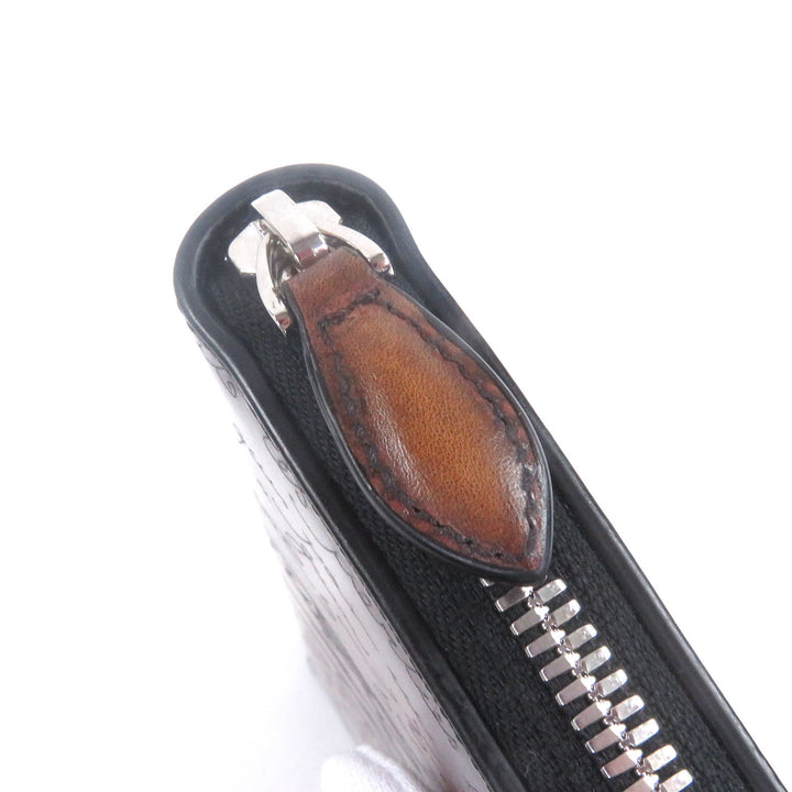 極美品□BERLUTI ベルルッティ 24年製 イタウバ ロングジップウォレット ヴェネチアカーフレザー カリグラフィ 長財布 伊製 定価203500円