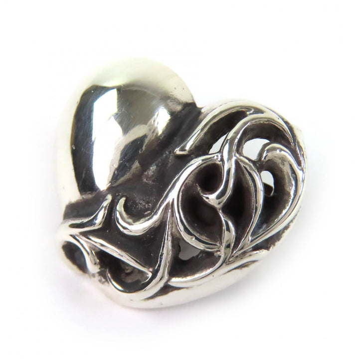 美品△CHROME HEARTS クロムハーツ HAIRBAND ハート コンチョ ヘアゴム ヘアアクセサリー シルバー925 総重量15.0g メンズ 大人気