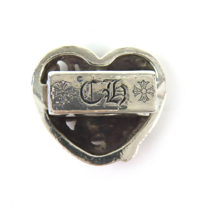 美品△CHROME HEARTS クロムハーツ HAIRBAND ハート コンチョ ヘアゴム ヘアアクセサリー シルバー925 総重量15.0g メンズ 大人気