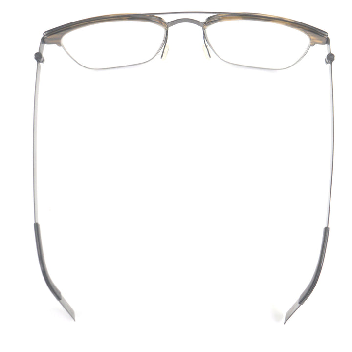 未使用品□LINDBERG リンドバーグ SHOWROOM SH ハーフリム サーモントメガネ 眼鏡 アイウェア 50□19-135 ブラウン系 デモレンズ