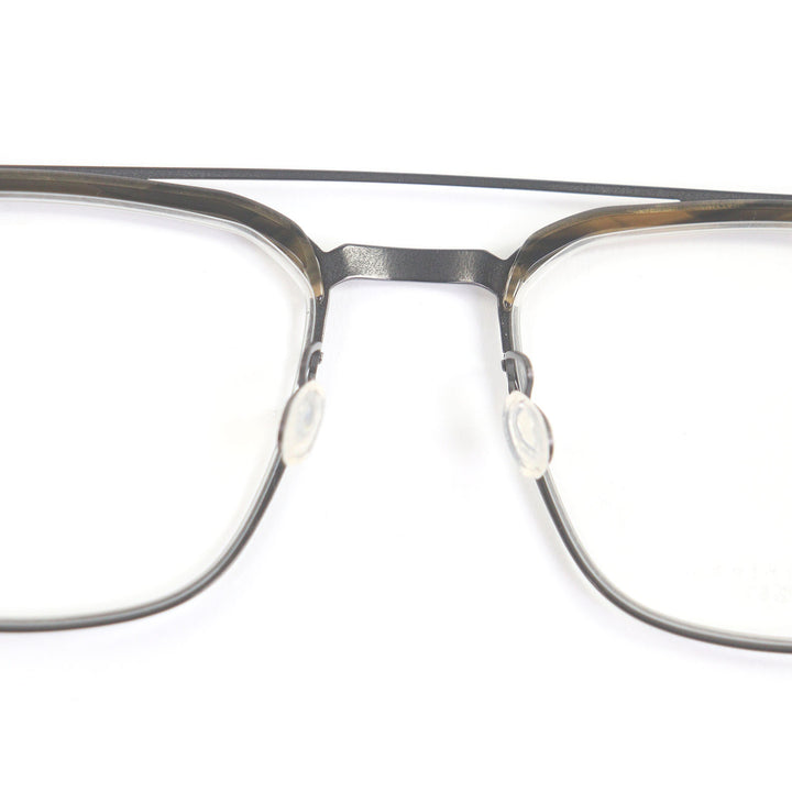未使用品□LINDBERG リンドバーグ SHOWROOM SH ハーフリム サーモントメガネ 眼鏡 アイウェア 50□19-135 ブラウン系 デモレンズ
