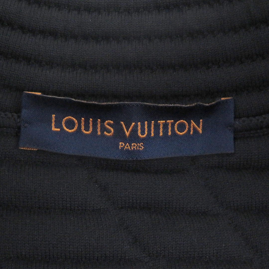 美品□LOUIS VUITTON ルイヴィトン Plain Rainbow ZIPUP キルティングジャケット 中綿ブルゾン ブラック S イタリア製 正規品 メンズ