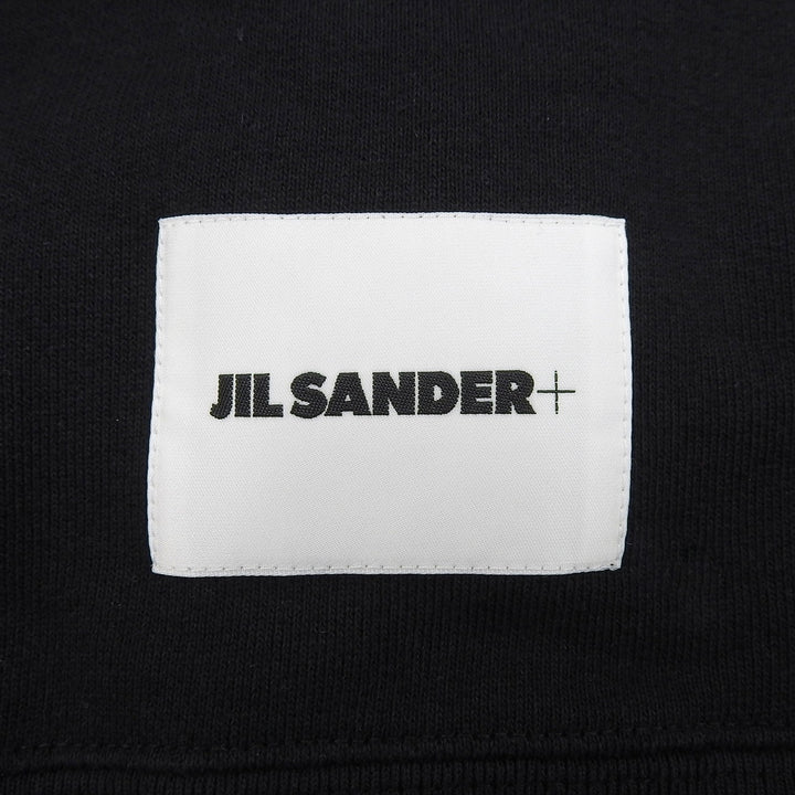 未使用品▲JIL SANDER+ ジルサンダープラス 24SS J40GU0102 コットン100％ ロゴラベル付 長袖 スウェット 黒 M 伊製 正規品 レディース