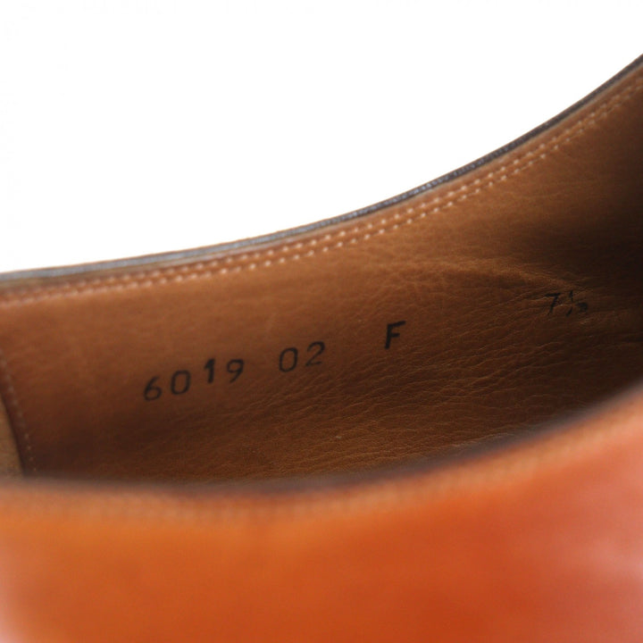 美品▼Santoni サントーニ リミテッドエディション プレーントゥ レースアップ レザーシューズ ブラウン 7.5 メンズ ビジネスオススメ◎