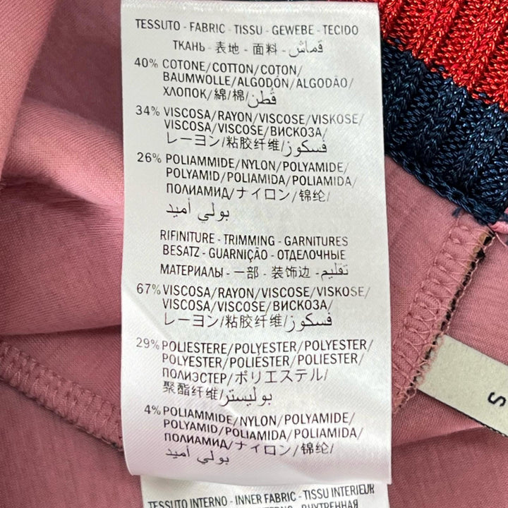 極美品▲GUCCI グッチ 457919 総レース シェリーライン 台形 膝丈 スカート ブラック ピンク S イタリア製 正規品 レディース