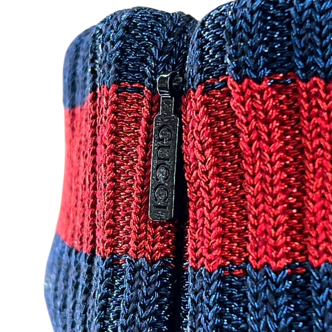 極美品▲GUCCI グッチ 457919 総レース シェリーライン 台形 膝丈 スカート ブラック ピンク S イタリア製 正規品 レディース