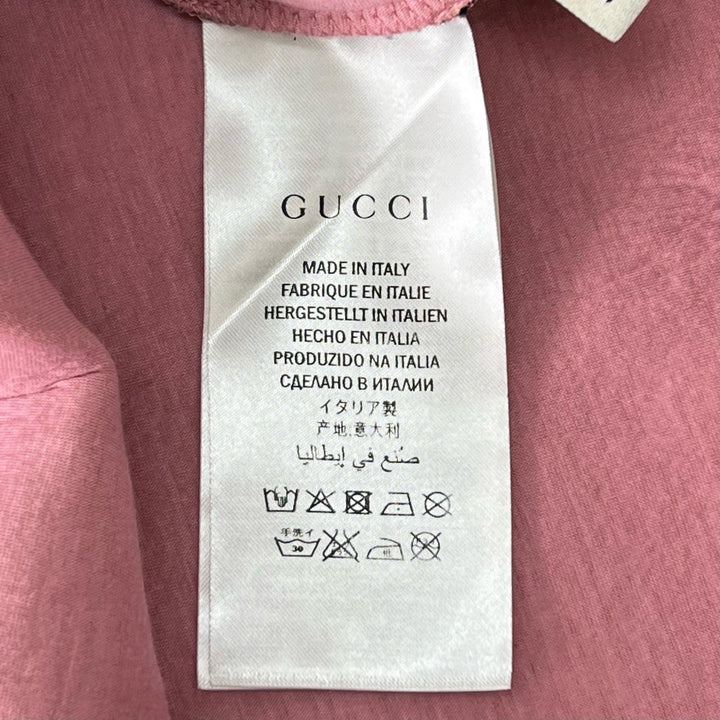 極美品▲GUCCI グッチ 457919 総レース シェリーライン 台形 膝丈 スカート ブラック ピンク S イタリア製 正規品 レディース