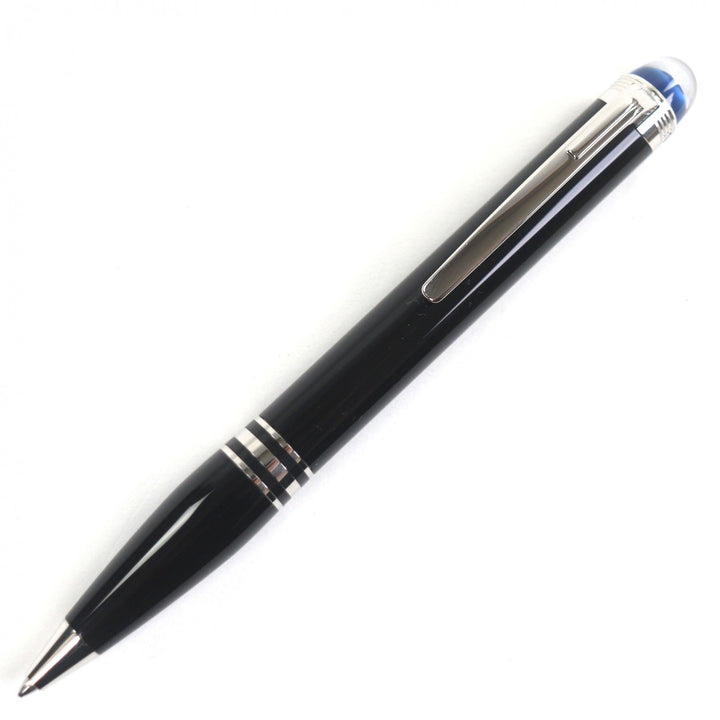 極美品▼MONTBLANC モンブラン スターウォーカー 新型 ブルードーム 現行品 ツイスト式 ボールペン ブラック シルバー 筆記確認済み