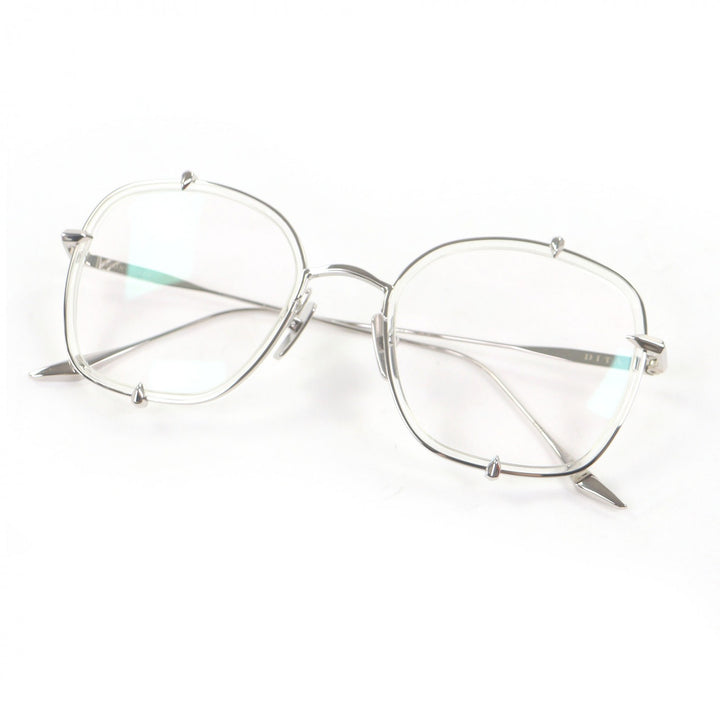 未使用品□DITA ディータ DTX442-A-03 ATARON THREE メガネ 眼鏡 アイウェア シルバー クリア 52□22-145 デモレンズ 日本製 定価95700円