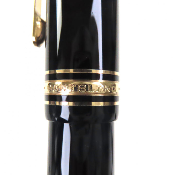 極美品▼MONTBLANC モンブラン マイスターシュテュック 149 ペン先14K EFニブ ホワイトスター 万年筆 ブラック ゴールド ドイツ製 メンズ