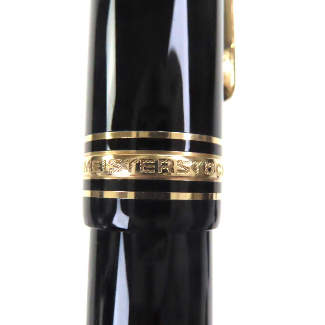 極美品▼MONTBLANC モンブラン マイスターシュテュック 149 ペン先14K EFニブ ホワイトスター 万年筆 ブラック ゴールド ドイツ製 メンズ