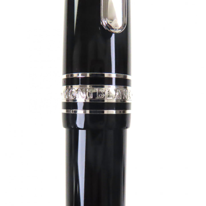 美品▼MONTBLANC モンブラン プラチナライン マイスターシュテュック 145 Pix クラシック ペン先14K Fニブ ホワイトスター 万年筆