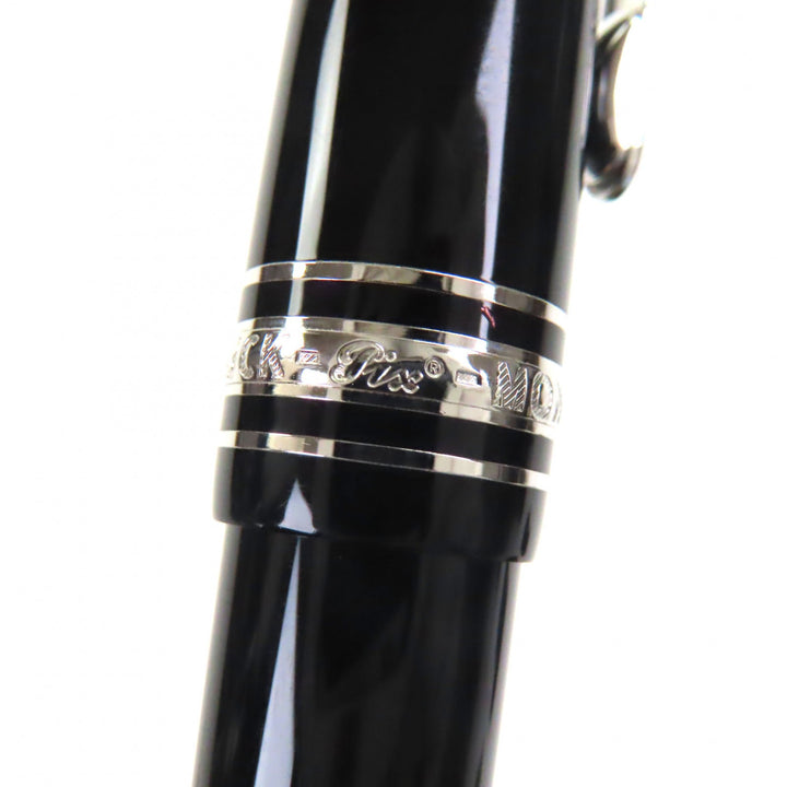 美品▼MONTBLANC モンブラン プラチナライン マイスターシュテュック 145 Pix クラシック ペン先14K Fニブ ホワイトスター 万年筆