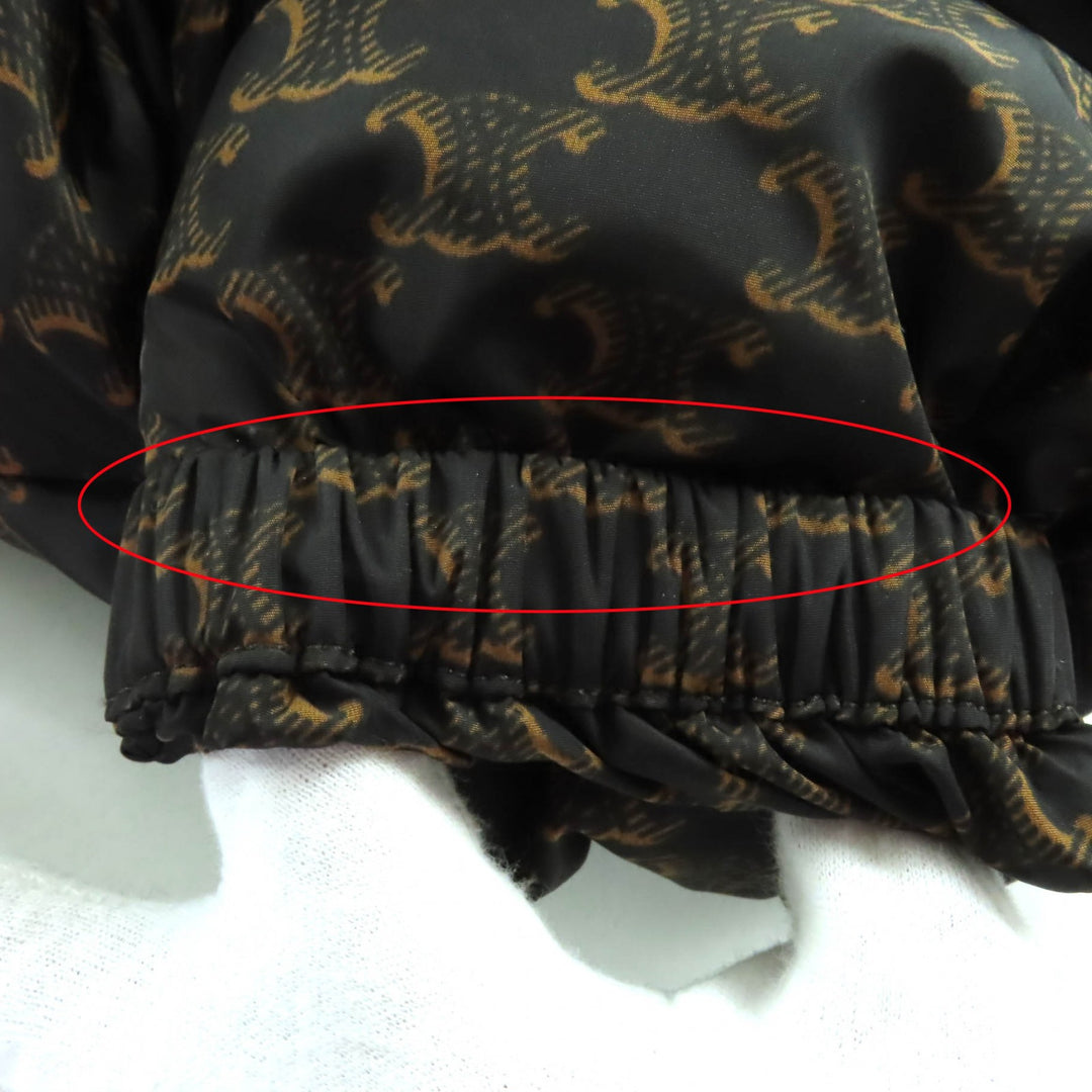 極美品★CELINE セリーヌ 2W782344N トリオンフマカダム ボンバー ダウンジャケット アウター ブラウン 40 イタリア製 正規品 レディース